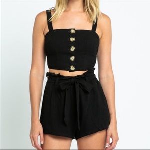 BNWT BLACK AND PINK (ish) 2 PIECE SET!!